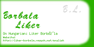 borbala liker business card